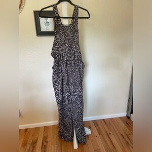 Print Wide Leg Overalls Size Small